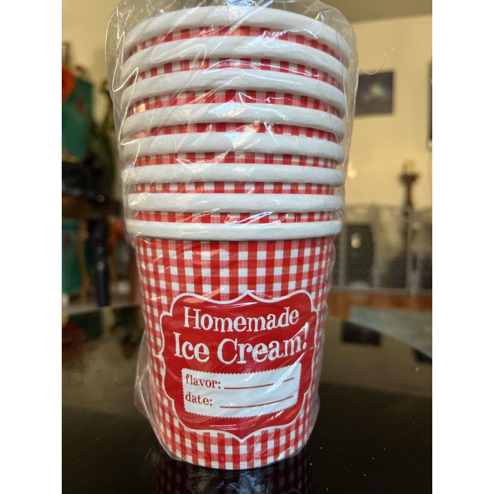Vintage Homemade Ice Cream Paper Cups